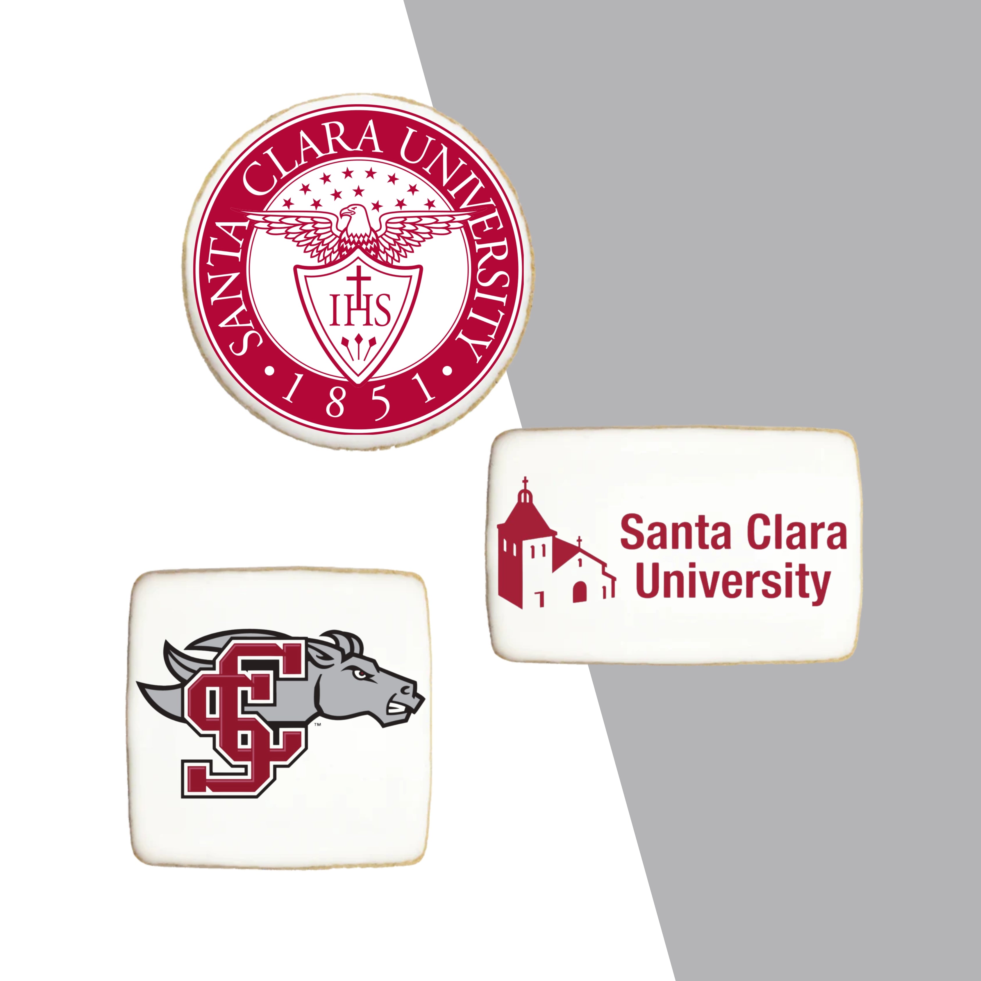 Santa Clara University Graduation Custom Cookies | 12 in pack