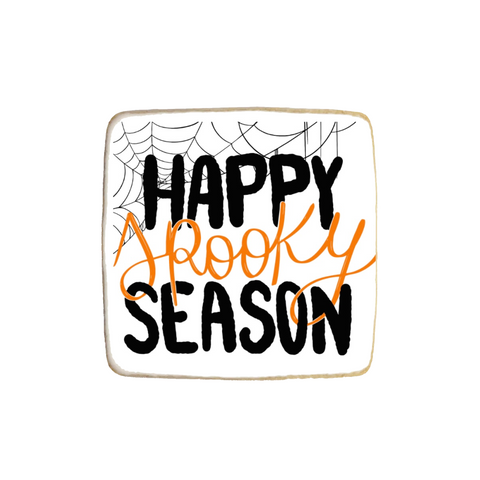 “Happy Spooky Season" Halloween Custom Cookie