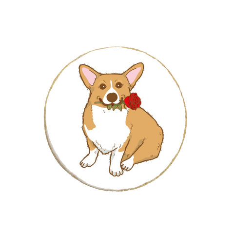 “Corgi” Valentine's Day Custom Cookie