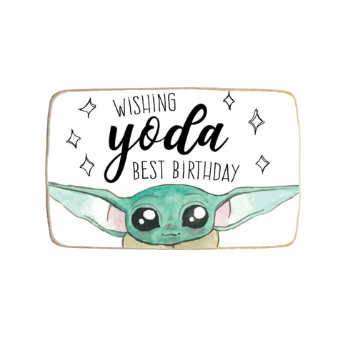 Star Wars Yoda Best Birthday Cookies