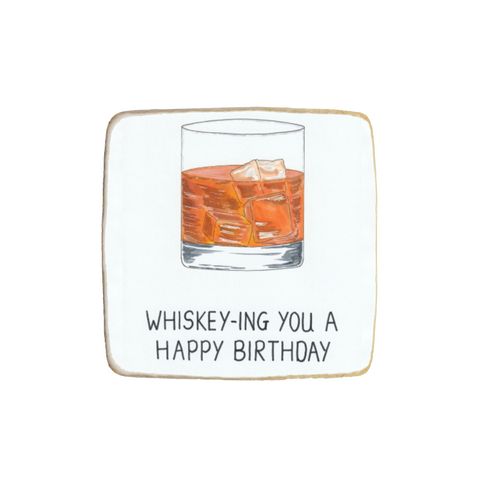 Whiskey-ing You A Happy Birthday Custom Cookies