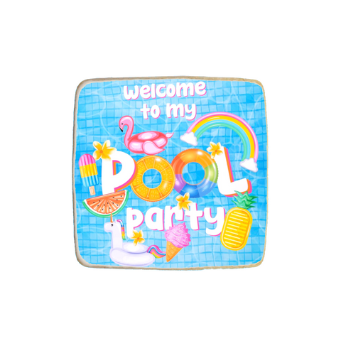 Pool Party | Kids Birthday Custom Cookies