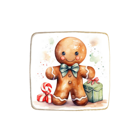 Gingerbread Man Christmas & New Year Custom Cookies