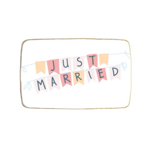 Just Married Custom Cookies