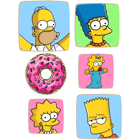 Simpsons Birthday Custom Cookies