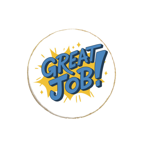 Comic "Great Job" Custom Appreciation Cookie