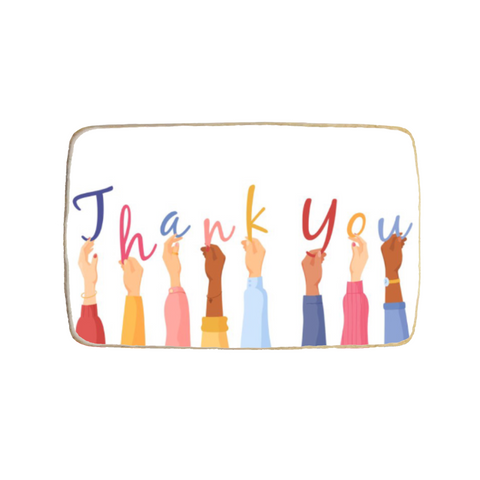 Rectangular "Thank You" Custom Appreciation Cookie