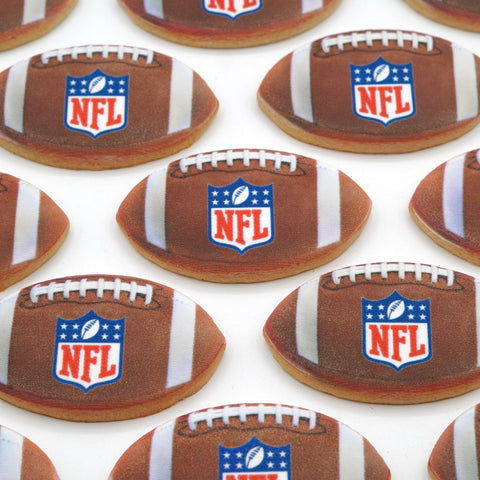 NFL Football Shaped Custom Cookies