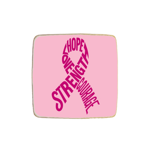 Breast Cancer Awareness Custom Cookies | Pink Ribbon