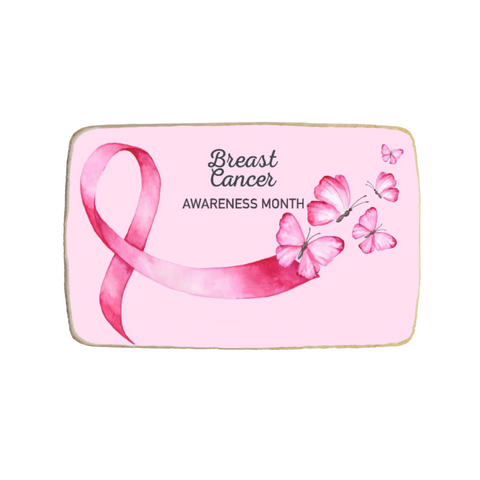 Breast Cancer Awareness Custom Cookies | Pink Ribbon