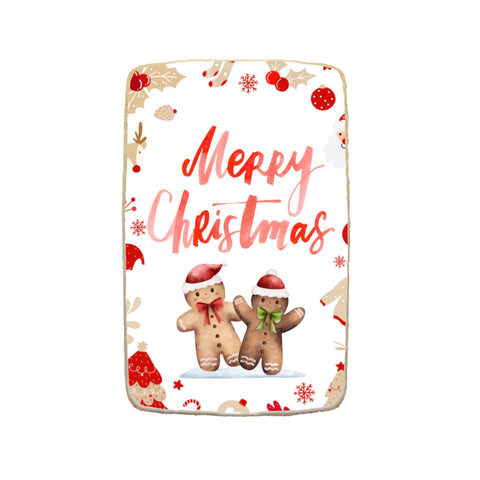 "Merry Christmas" Themed Rectangular Custom Cookie