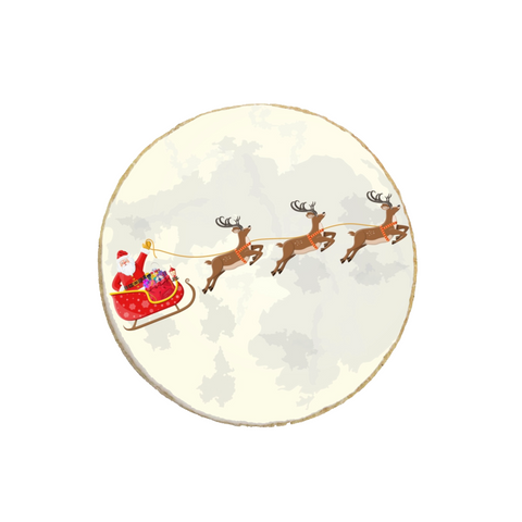 "Santa's Sleigh" Christmas & New Year Custom Cookie