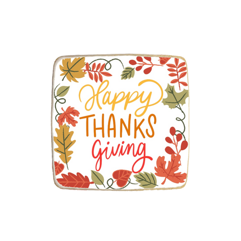 "Happy Thanksgiving" Custom Cookie