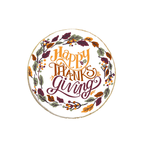 "Happy Thanksgiving" Custom Cookie