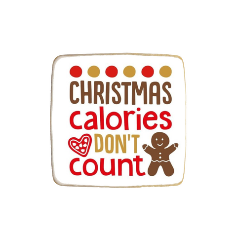 Funny "Calories" Christmas & New Year Custom Cookie