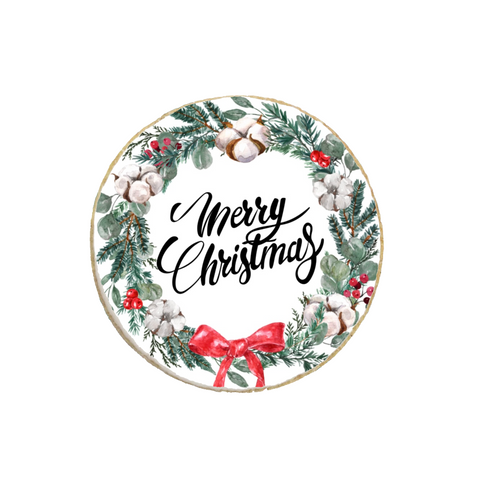 "Wreath" Christmas Custom Cookie