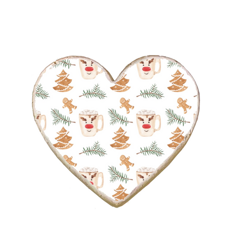 Christmas & New Year Heart Custom Cookie