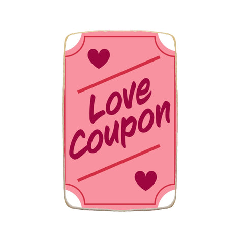 “Love Coupon” Valentine's Day Custom Cookie