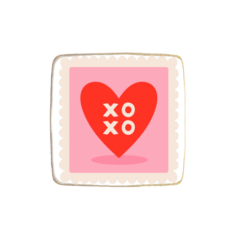 “Stamp” Valentine's Day Custom Cookie