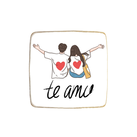 “Te Amo” Valentine's Day Custom Cookie