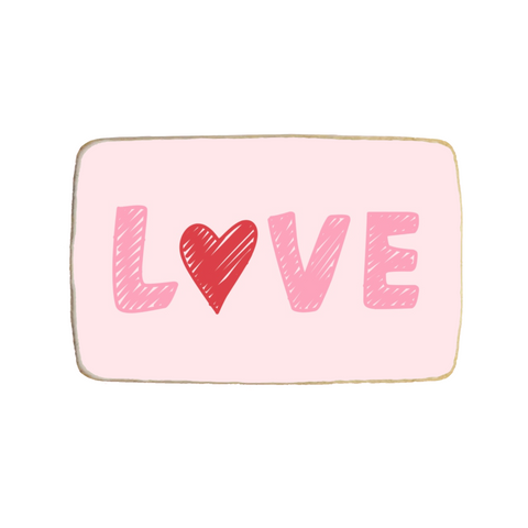 “Love” Valentine's Day Custom Cookie