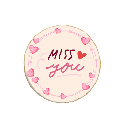 “Miss You” Valentine's Day Custom Cookie