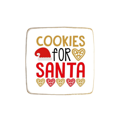 "Cookies for Santa" Christmas & New Year Custom Cookie