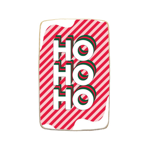 "Ho Ho Ho" Holiday Custom Cookie