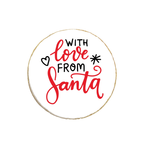 "With Love from Santa" Christmas & New Year Custom Cookie