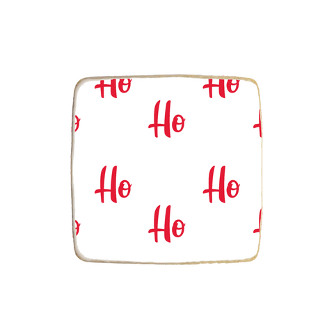 "Ho Ho Ho" Christmas Custom Cookie