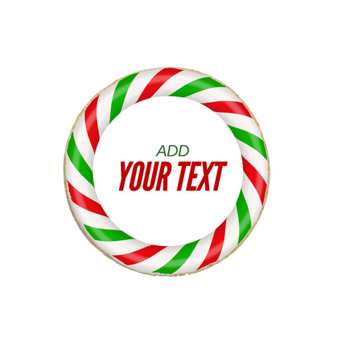 "Add Your Text" Christmas Custom Cookie