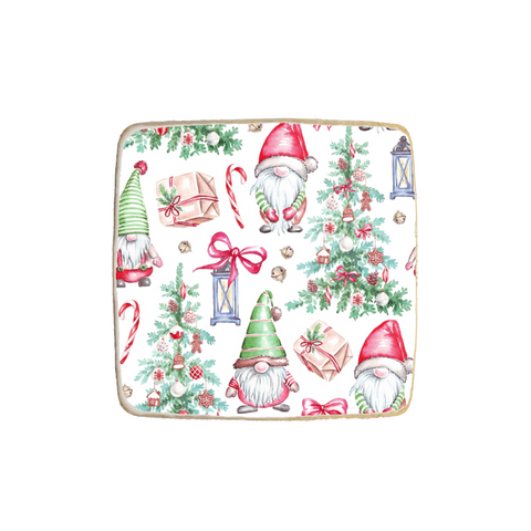 "Gnomes" Pattern Christmas & New Year Custom Cookie