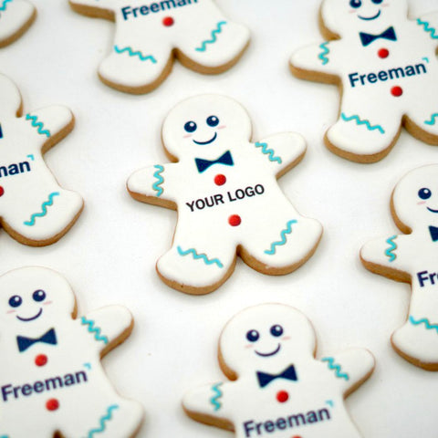 Custom Logo Gingerbread Shape Cookies