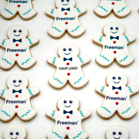 Custom Logo Gingerbread Shape Cookies