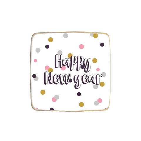 "Happy New Year" Holiday Custom Cookie