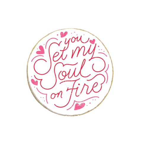 "Soul On Fire" Valentine's Day Custom Cookie