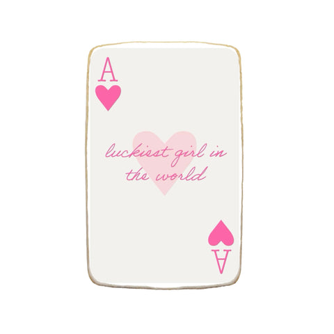 "Luckiest Girl" Valentine's Day Custom Cookie