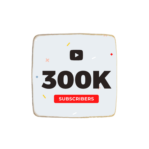 "Youtube 100k, 200k, 300k+ Subscribers" Custom Celebration Cookie