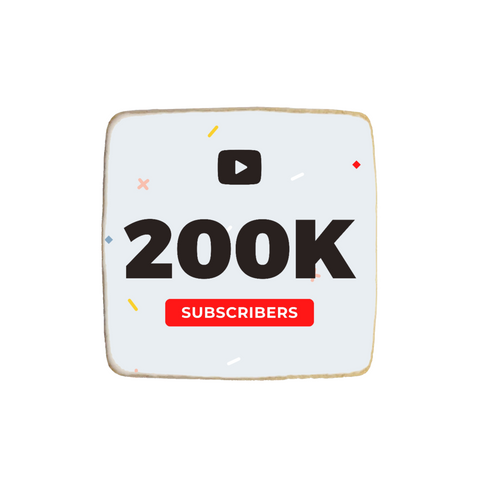 "Youtube 100k, 200k, 300k+ Subscribers" Custom Celebration Cookie