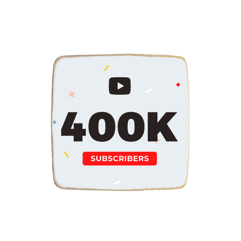 "Youtube 100k, 200k, 300k+ Subscribers" Custom Celebration Cookie