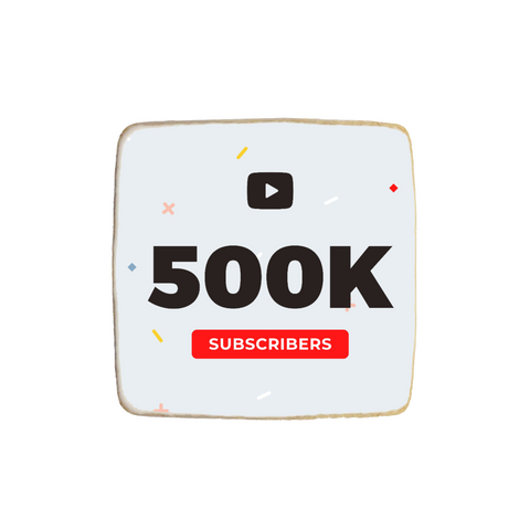 "Youtube 100k, 200k, 300k+ Subscribers" Custom Celebration Cookie