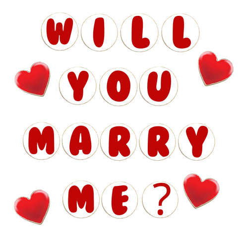 Will You Marry Me Custom Cookies | 19 in pack